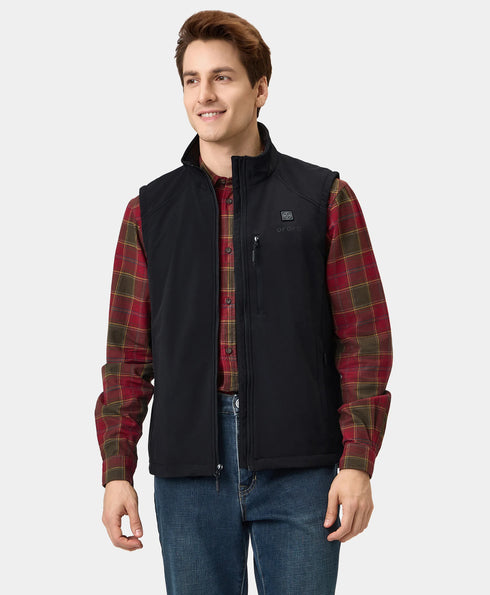 Men's Heated Softshell Gilet - Black / Grey ,view 1