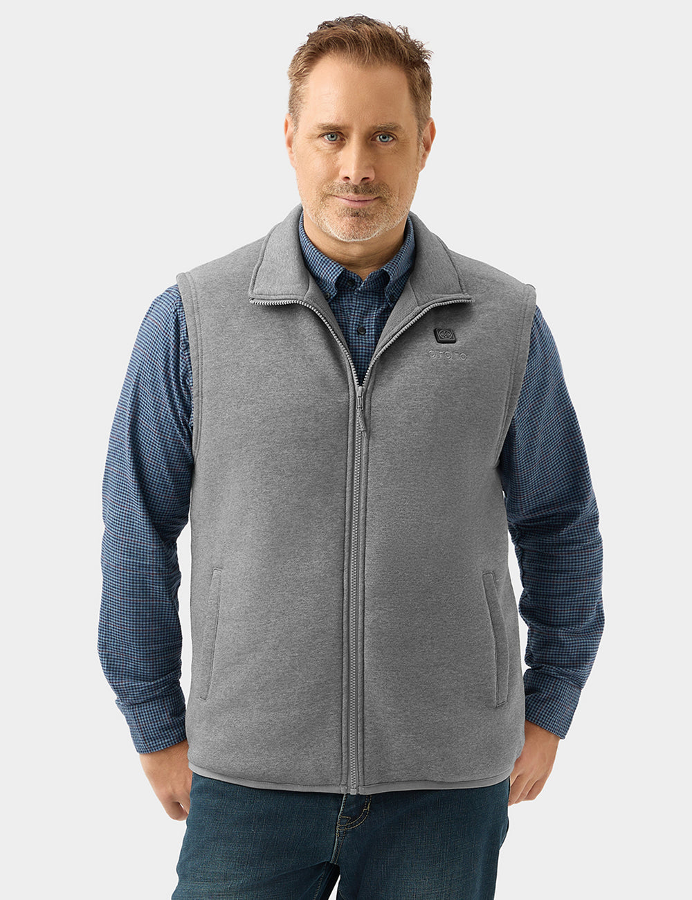 Men's Heated Fleece Gilet - Green