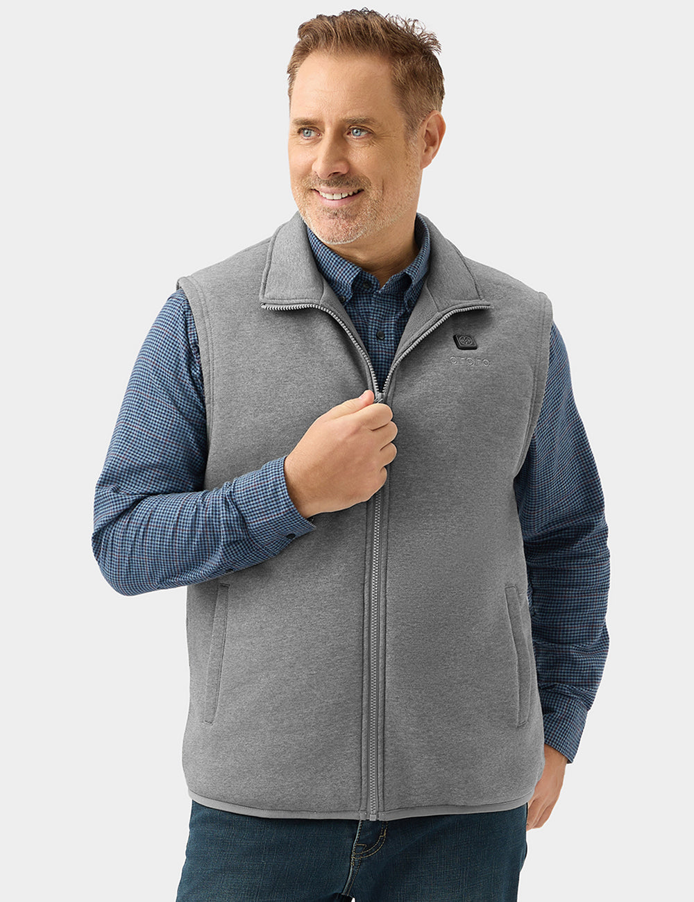 Men's Heated Fleece Gilet - Green