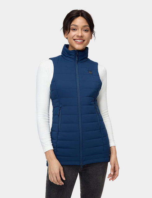 "Tribeca" Women's Heated Long Puffer Vest ,view 2