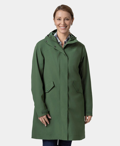 Final Sale - Downtown Women's Heated Rain Trench ,view 1