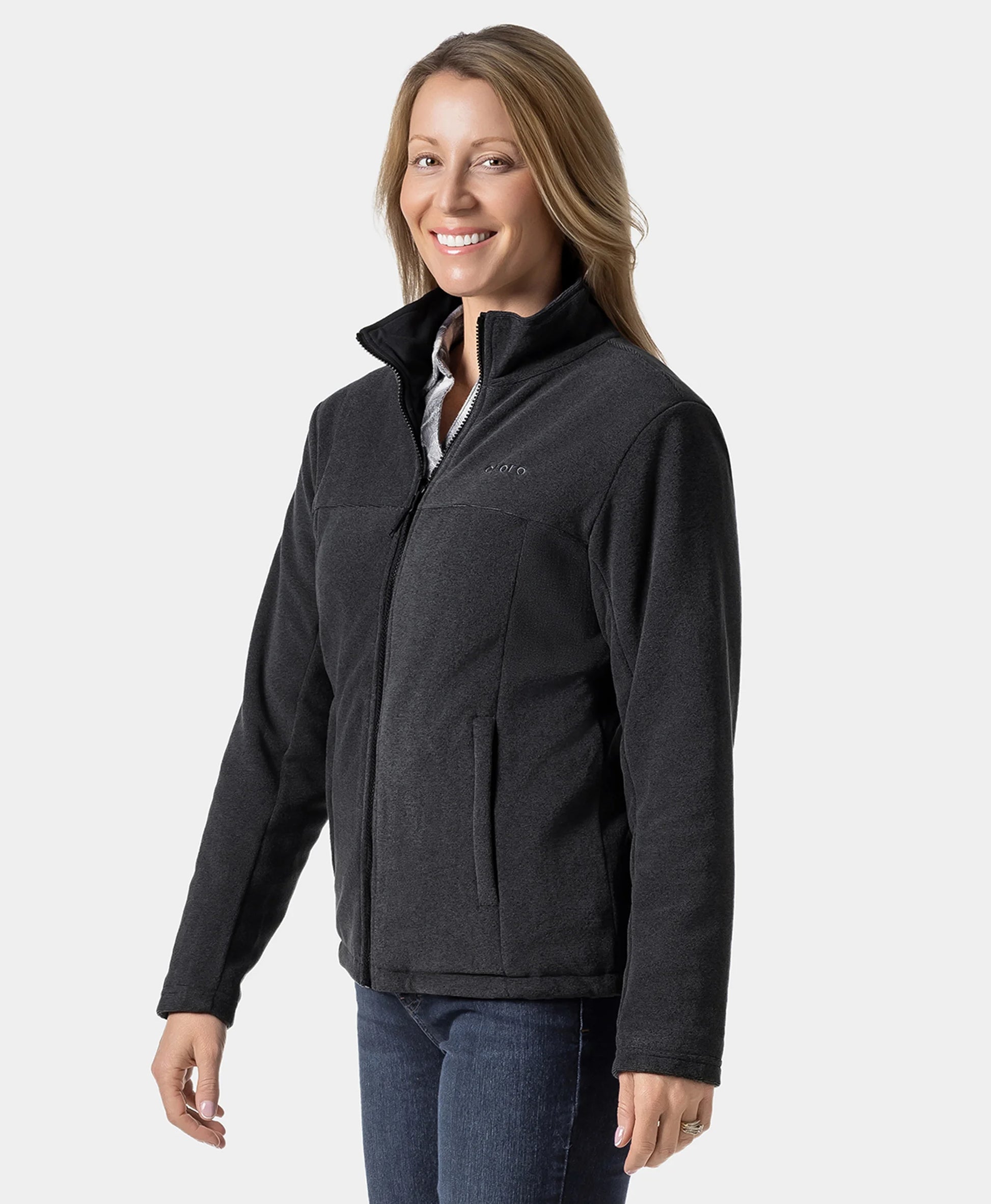 River Ridge Women's 4-Zone Fleece Liner Heated Jacket - Black