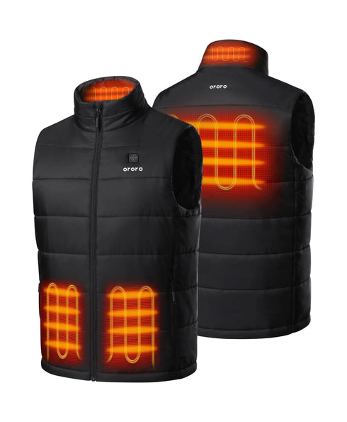 Men's Classic Heated Gilet - Black / Grey ,view 2
