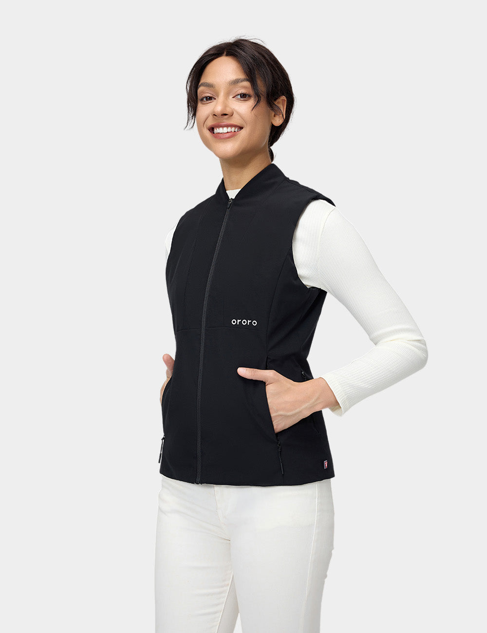 (Open-Box) Women's Heated PrimaLoft® Golf Vest - Black