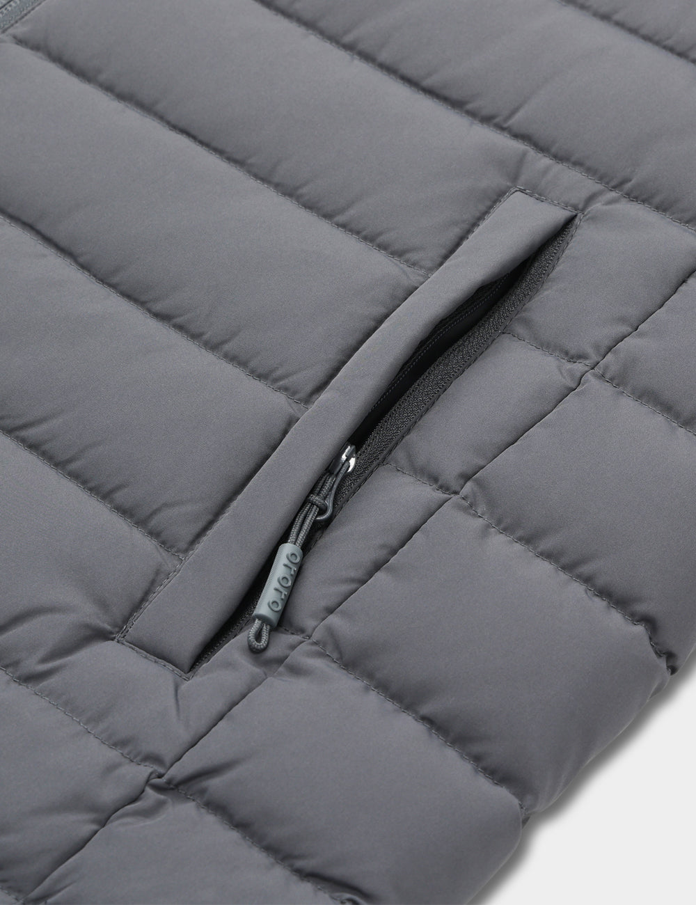 (Open-box) Men's Heated Lightweight Down Vest - Black / Gray