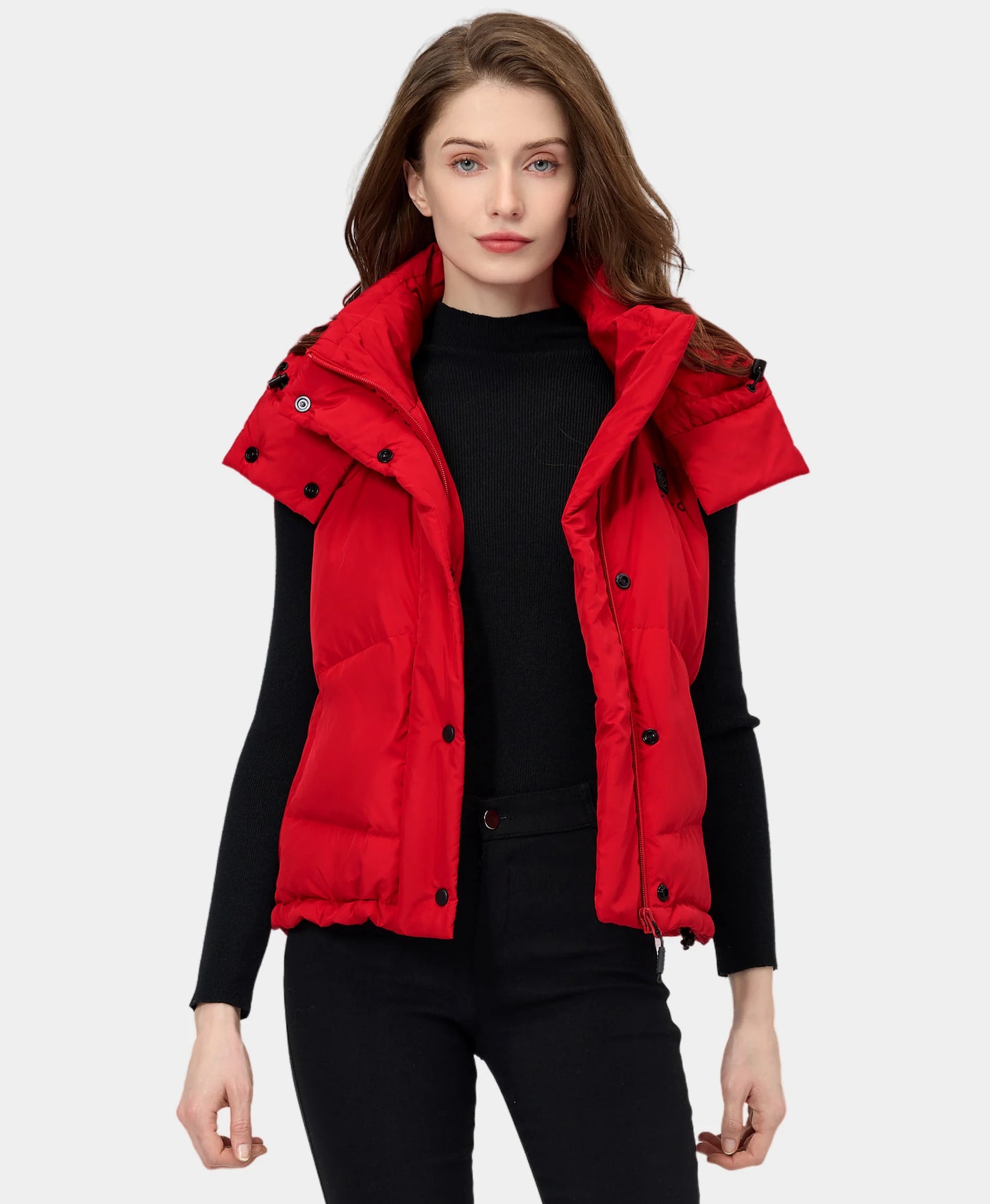 Women's Heated Cropped Puffer Down Vest