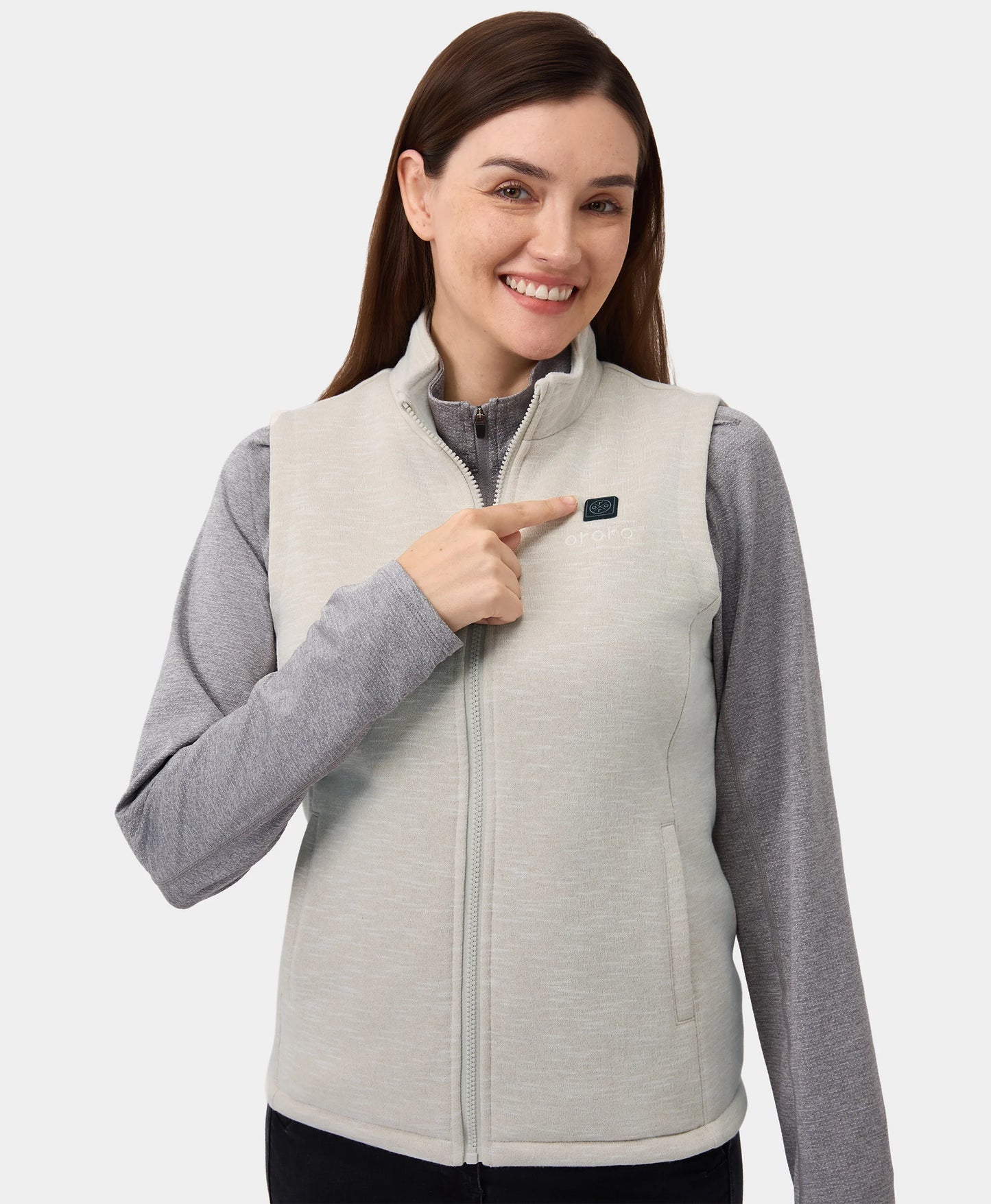 4-zone fleece vest white