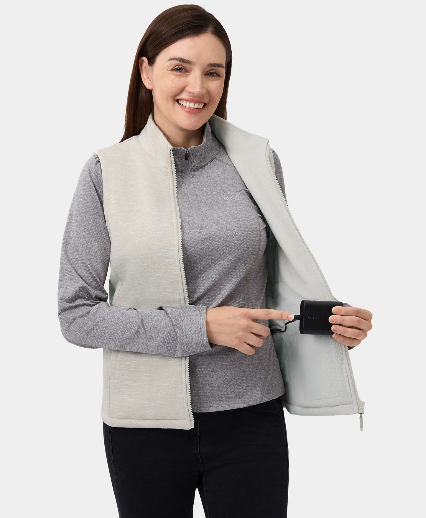 4-zone fleece vest white