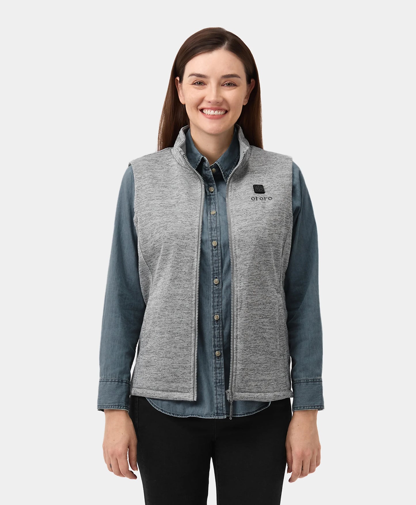4-zone fleece vest gray