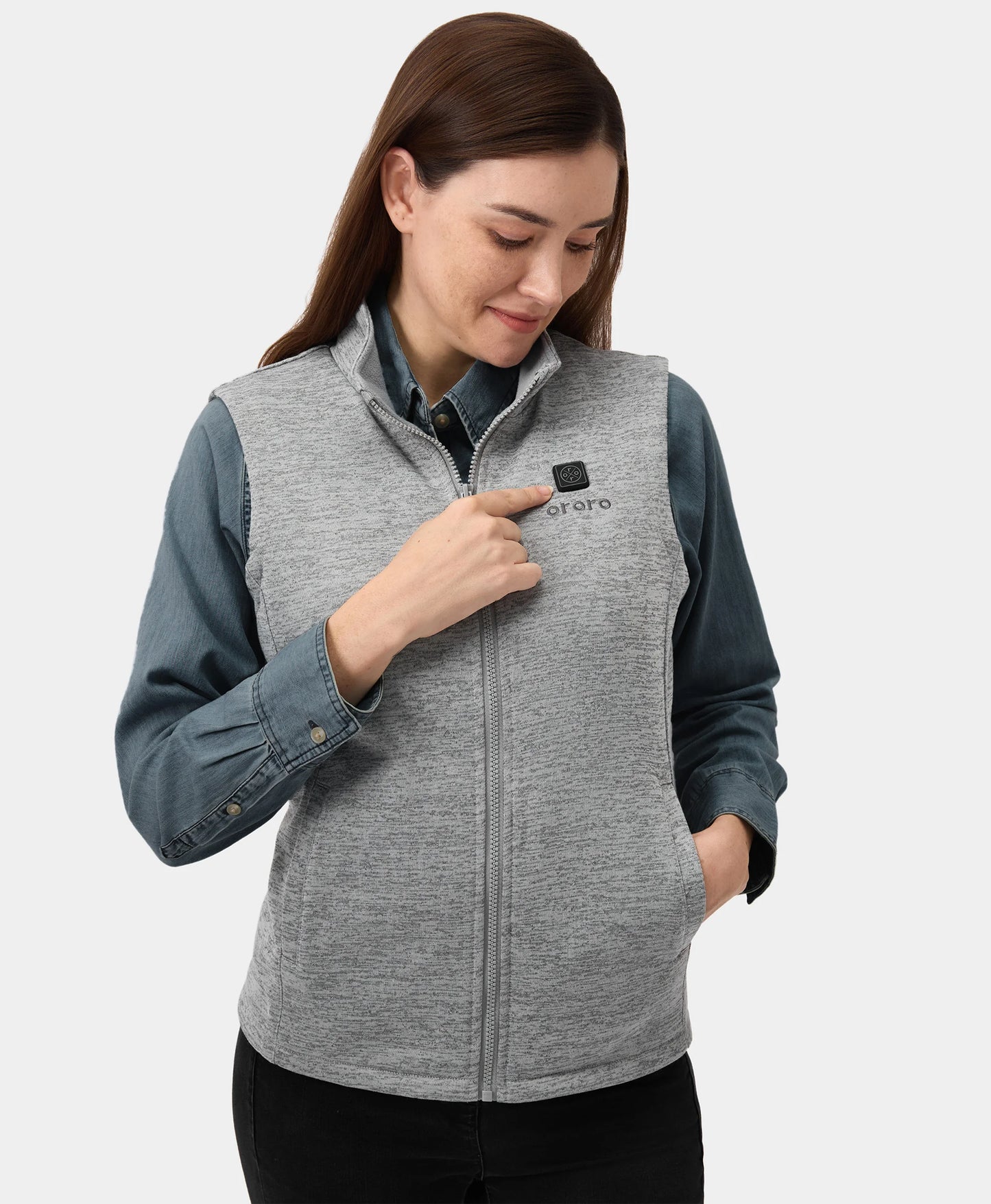 4-zone fleece vest gray