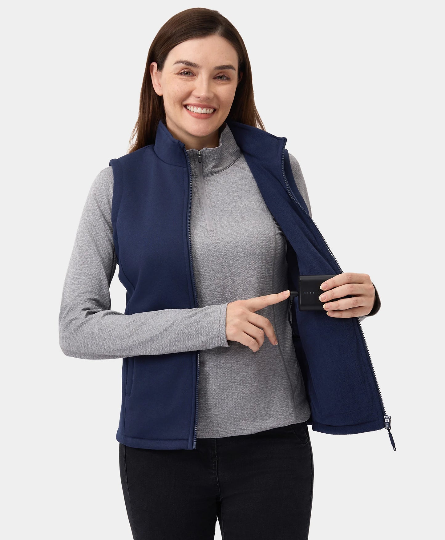 4-zone fleece vest blue