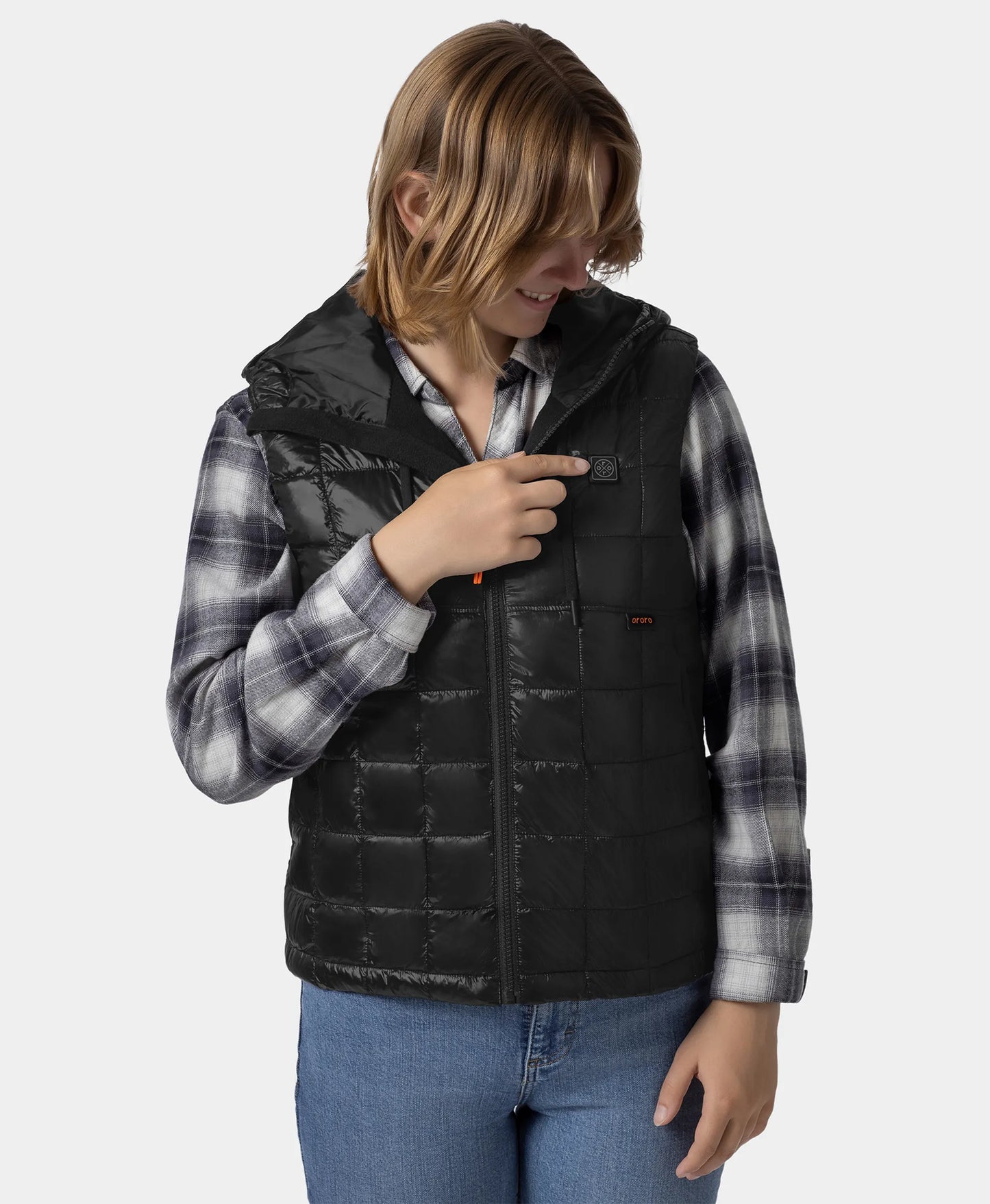 PuffLyte Women's Junior 4-Zone Hooded Heated Gilet