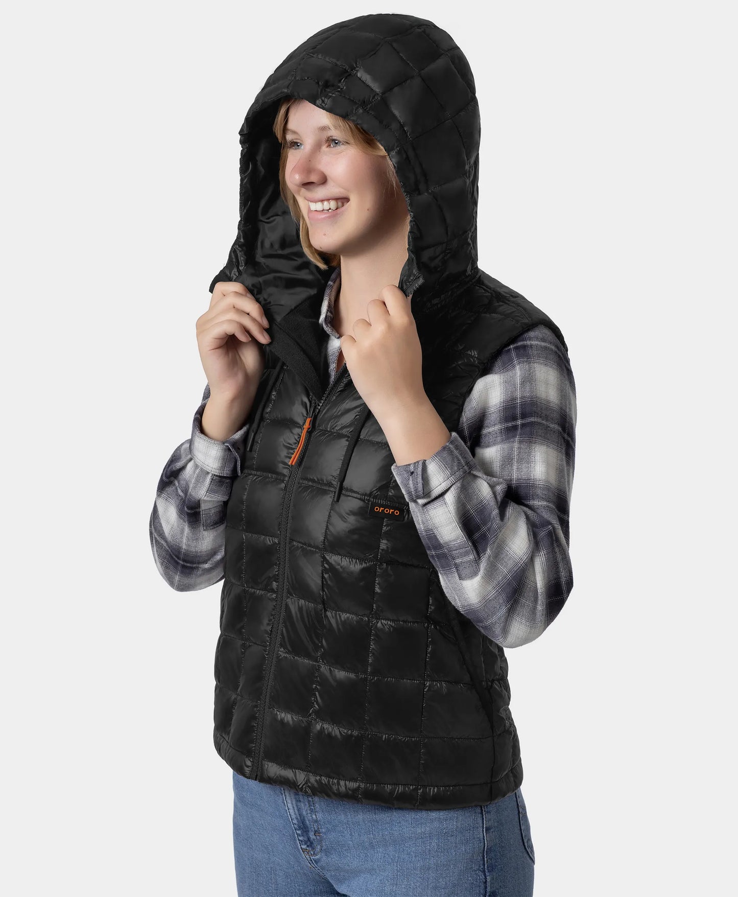 PuffLyte Women's Junior 4-Zone Hooded Heated Gilet