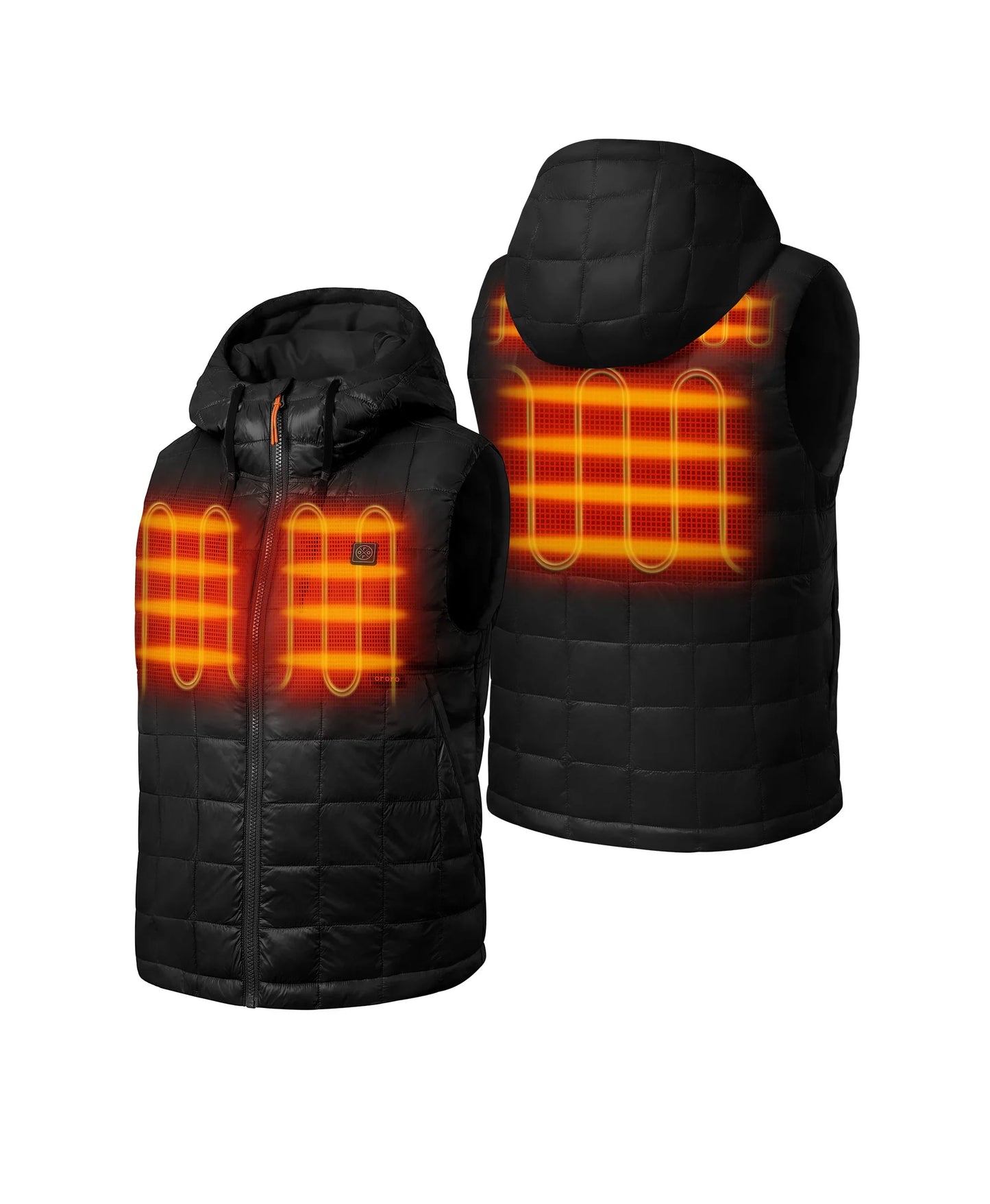 4 Heating Zones (left and right chest, collar, and mid-back)