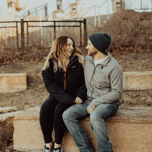 Men's Heated Full-Zip Fleece Jacket 
 - Grey