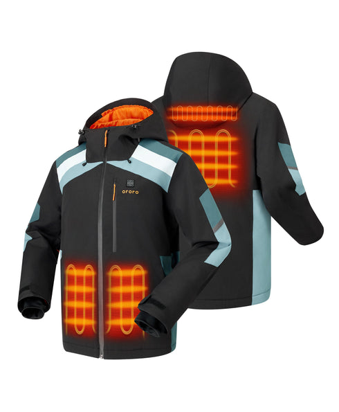 Four heating zones: left & right hands, upper back, mid-back ,view 2