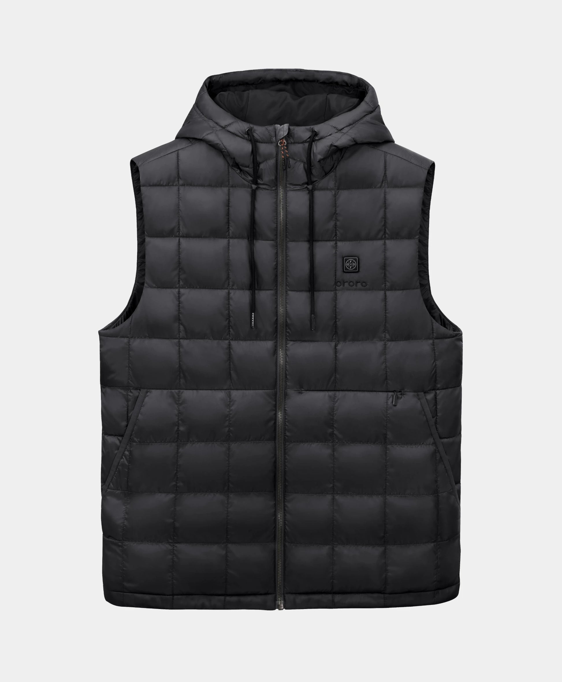 PuffLyte Men's 5-Zone Hooded Heated Vest Black