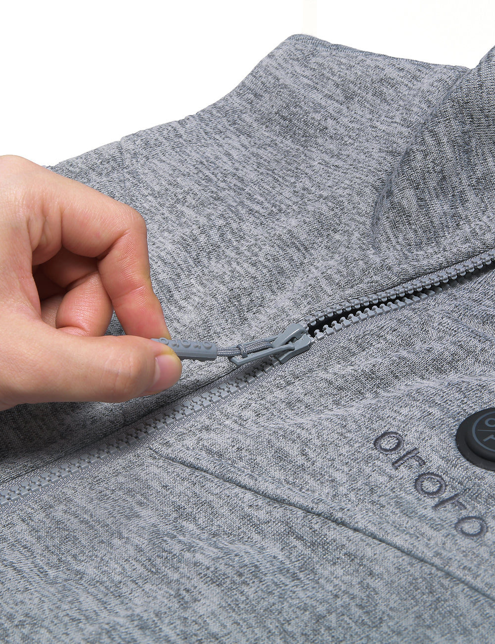 Women's Heated Fleece Gilet - Purple / Flecking Grey