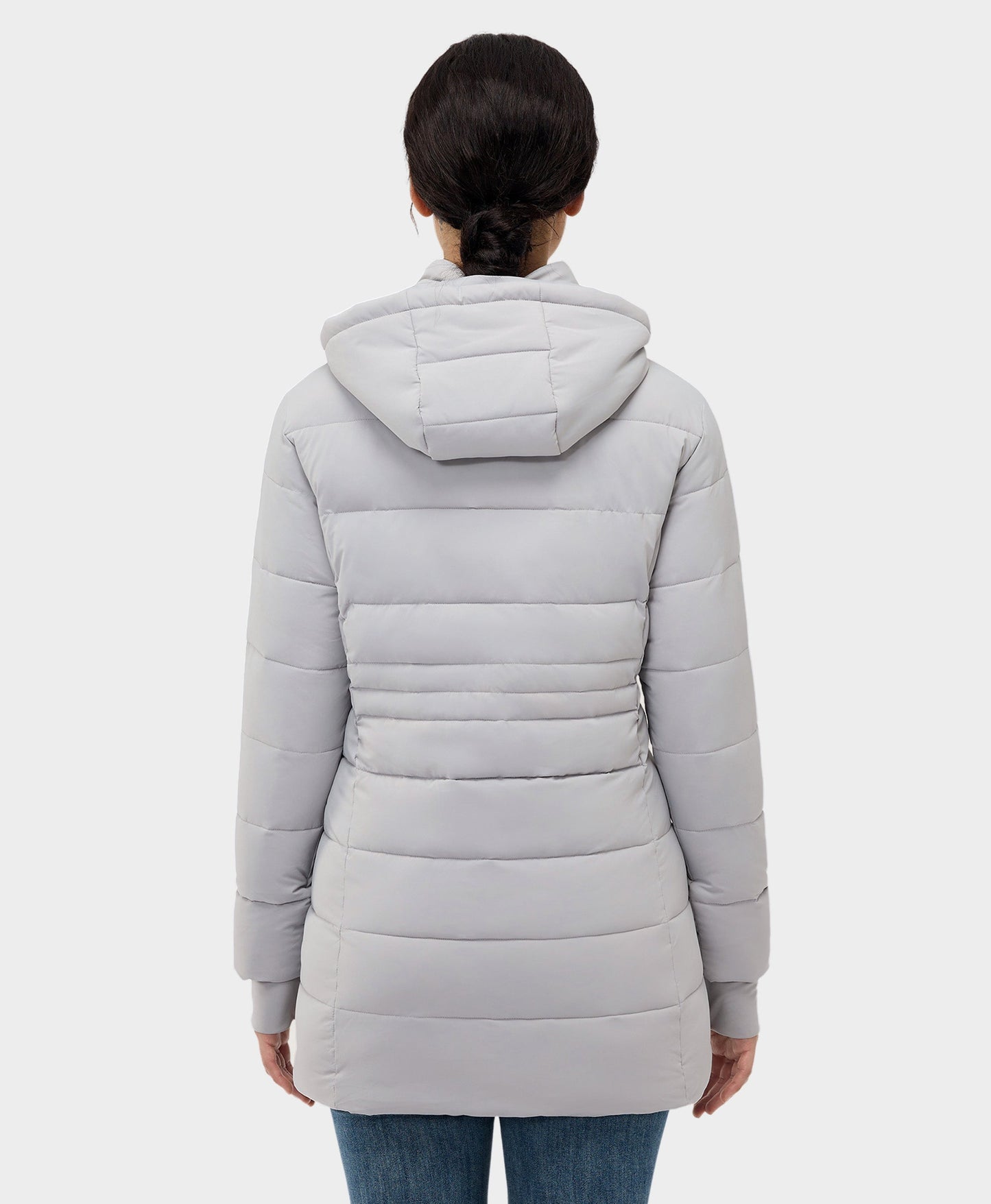 Women's Heated Puffer Parka Jacket - Black / Grey / Red / White