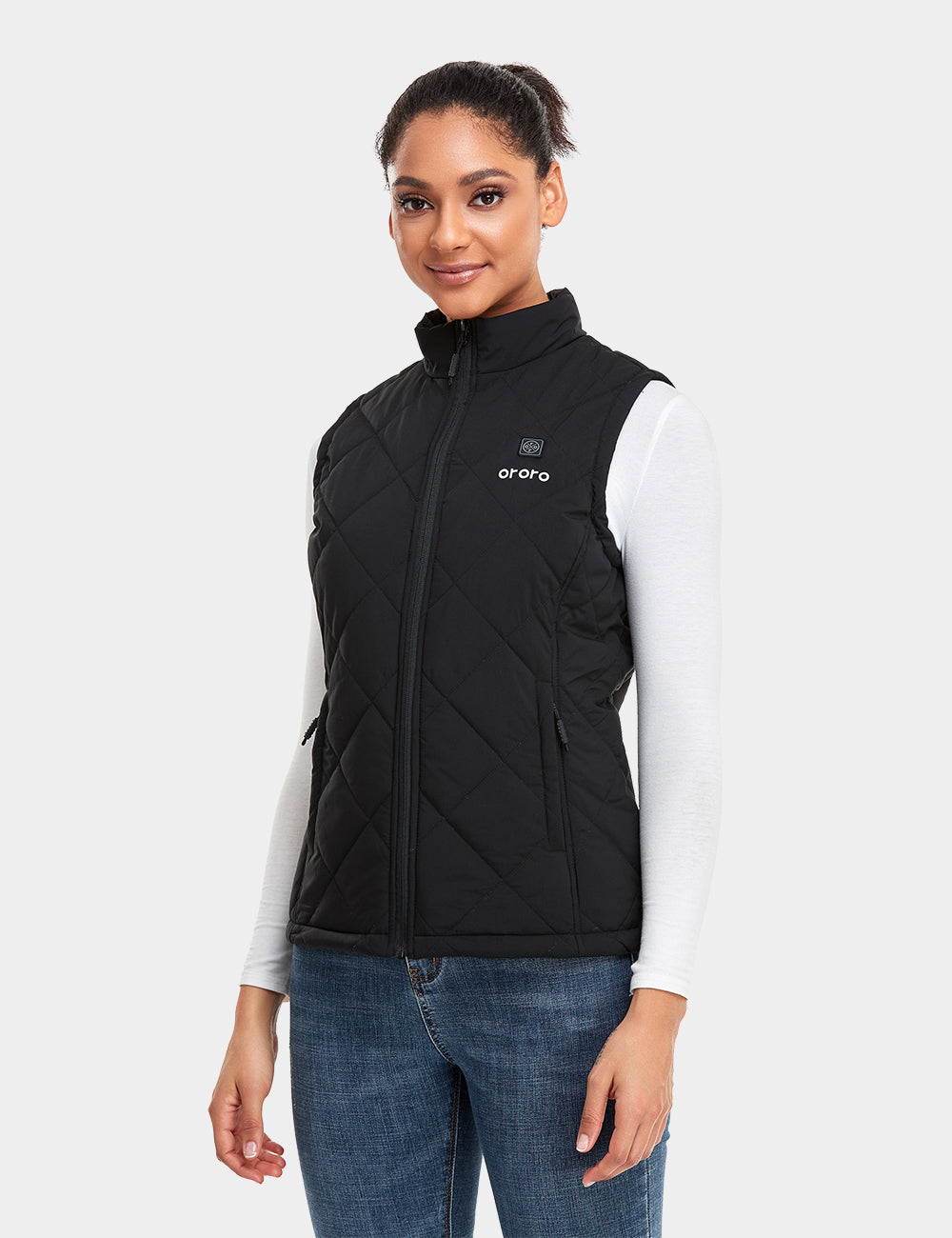 Women's Heated Quilted Vest - Black Women's Heated Quilted Vest - Black