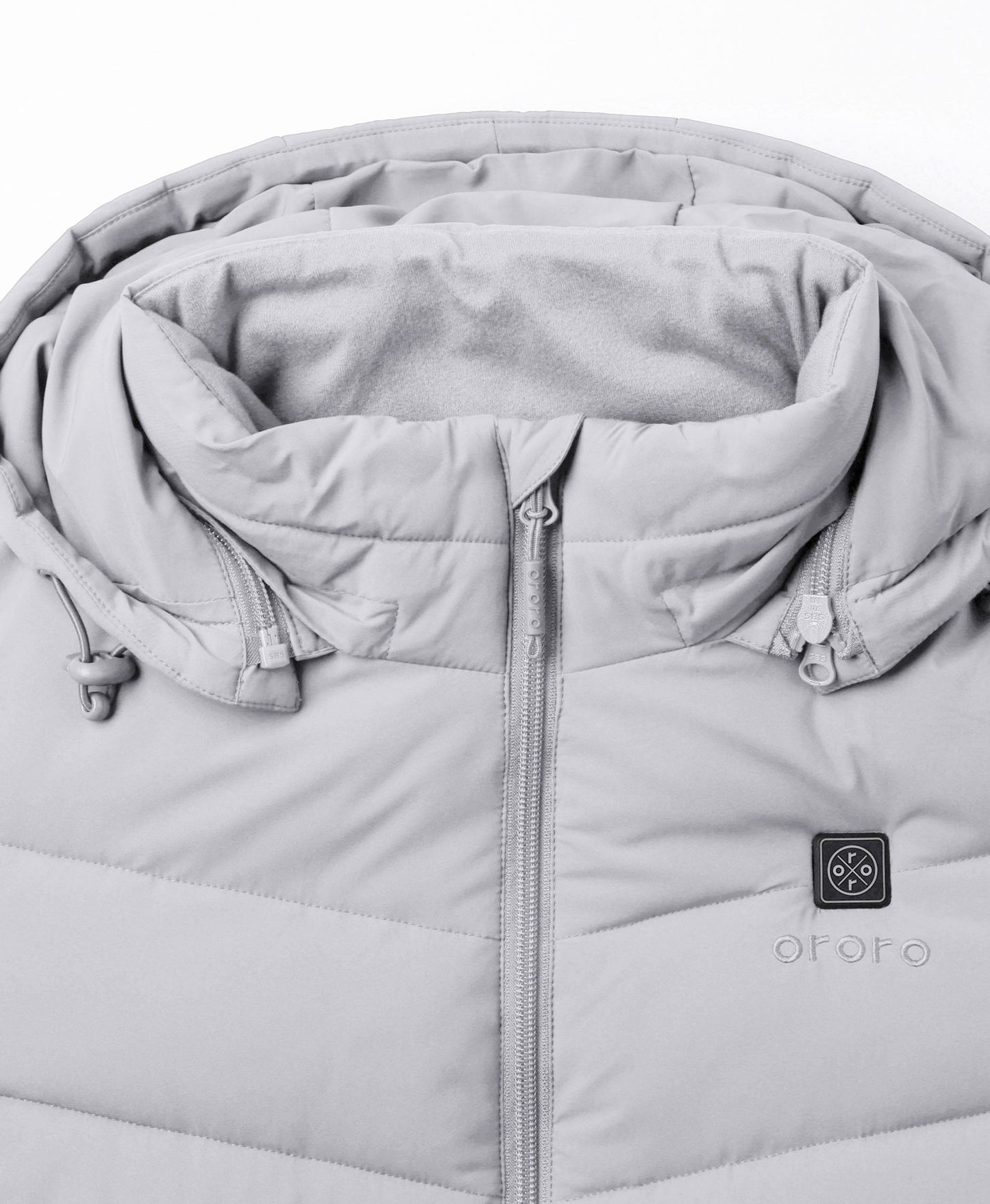 Women's Heated Puffer Parka Jacket - Black / Grey / Red / White