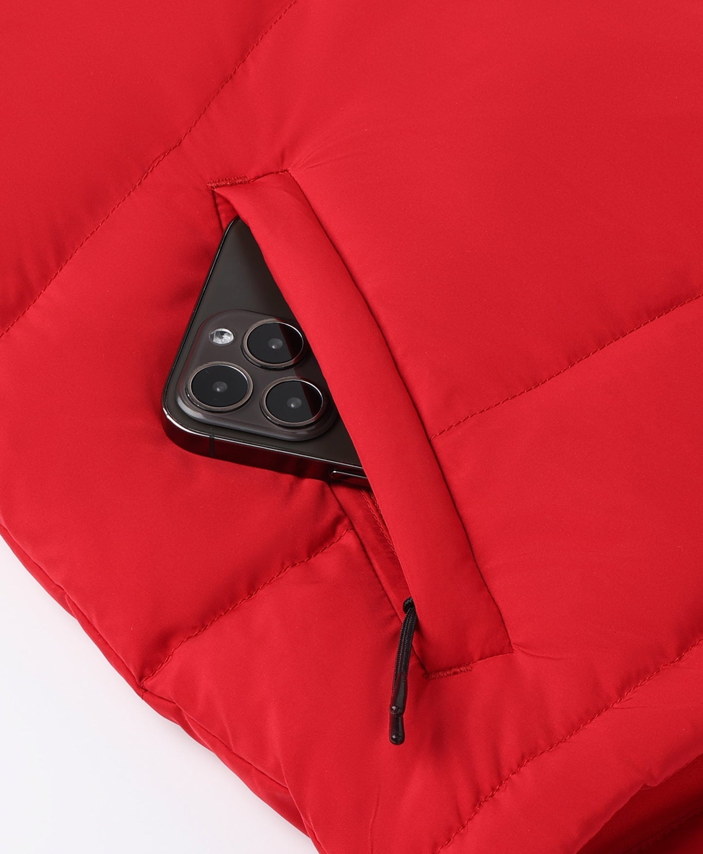 Women's Heated Cropped Puffer Down Gilet - Black / Red