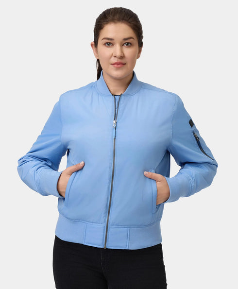 Cityscape Women's Heated Bomber Jacket view 1