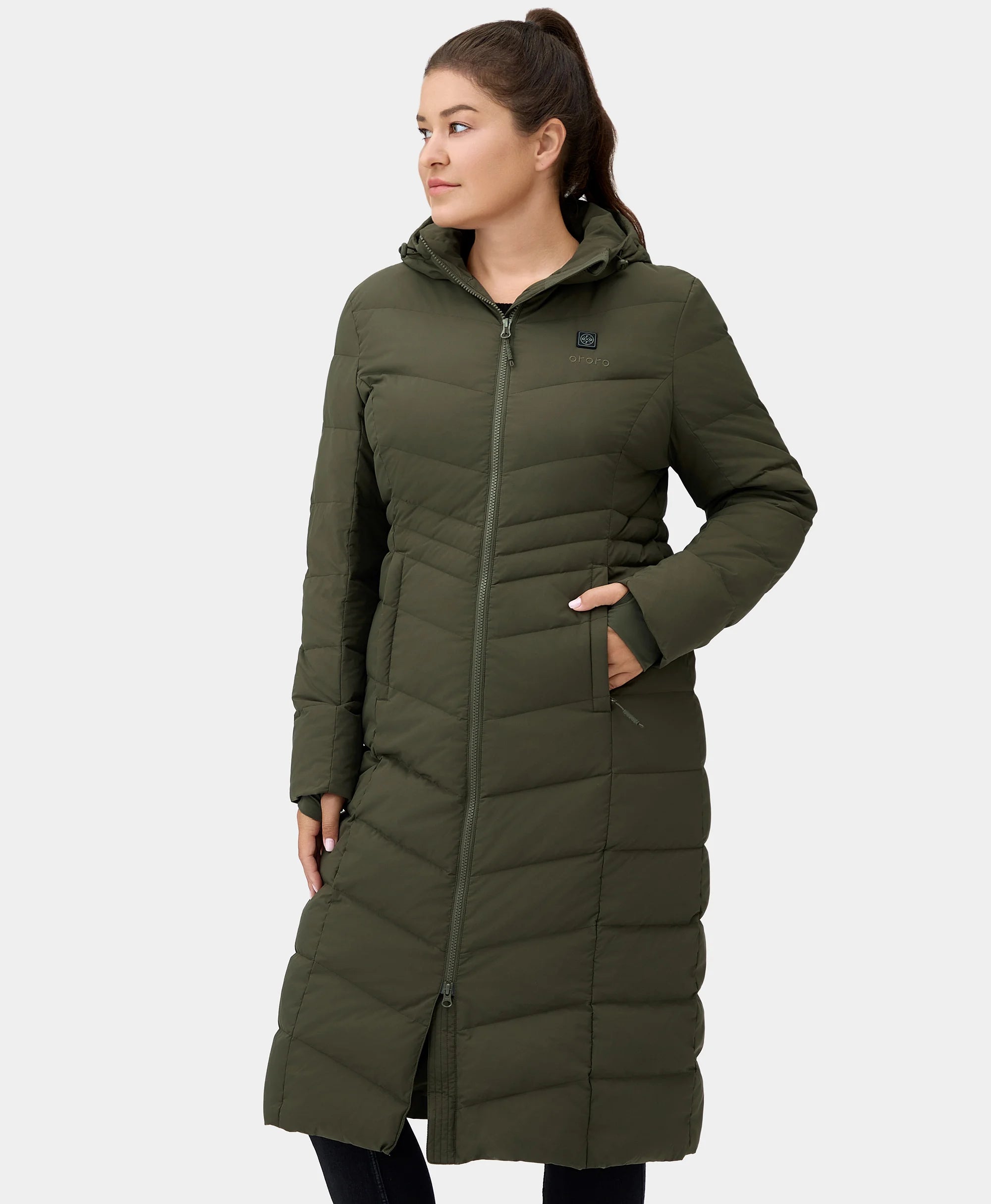 (Open-Box) SOHO Women's Heated Down Parka Jacket, Thumbnail 21