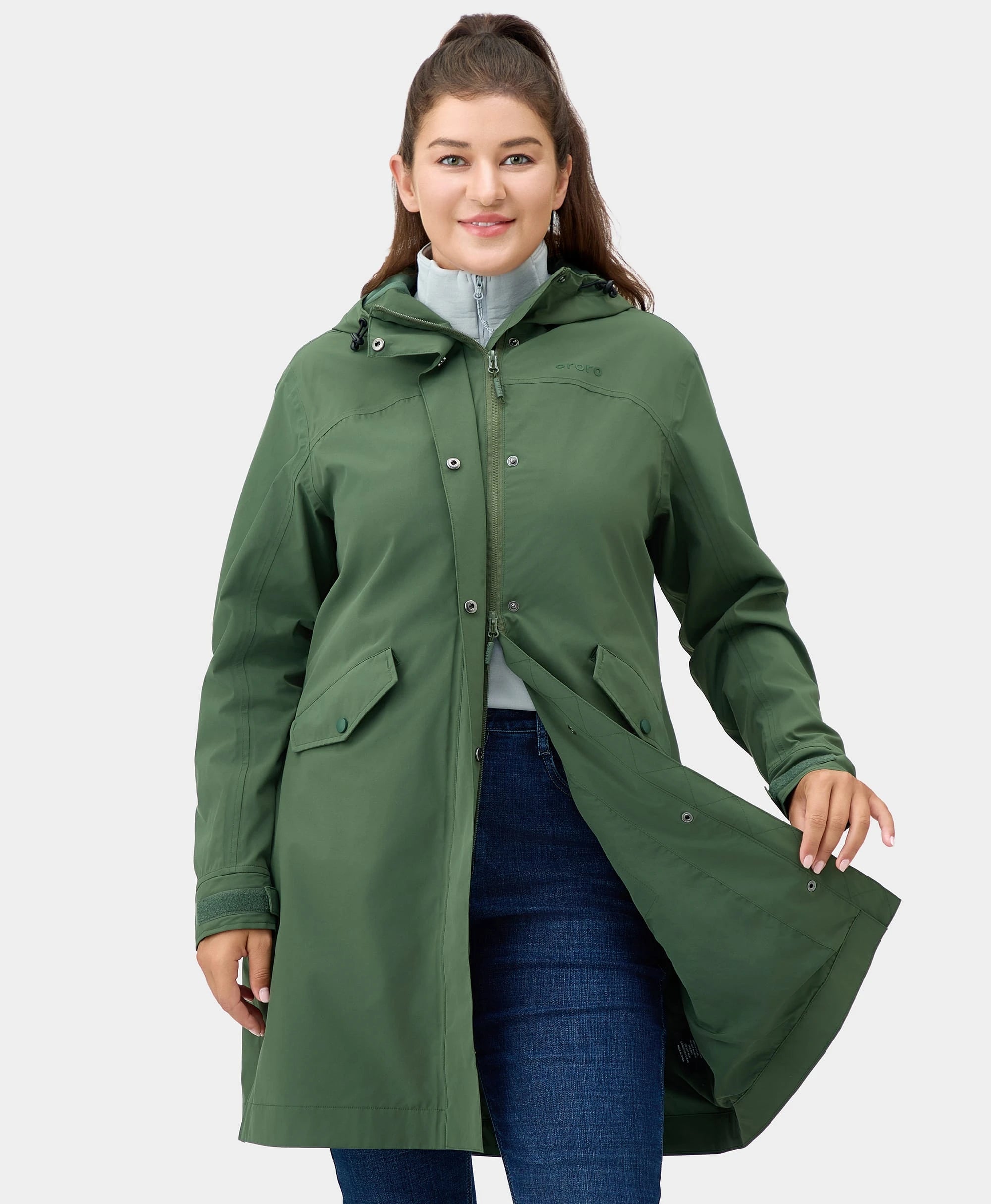 Final Sale - Downtown Women's Heated Rain Trench, Thumbnail 9