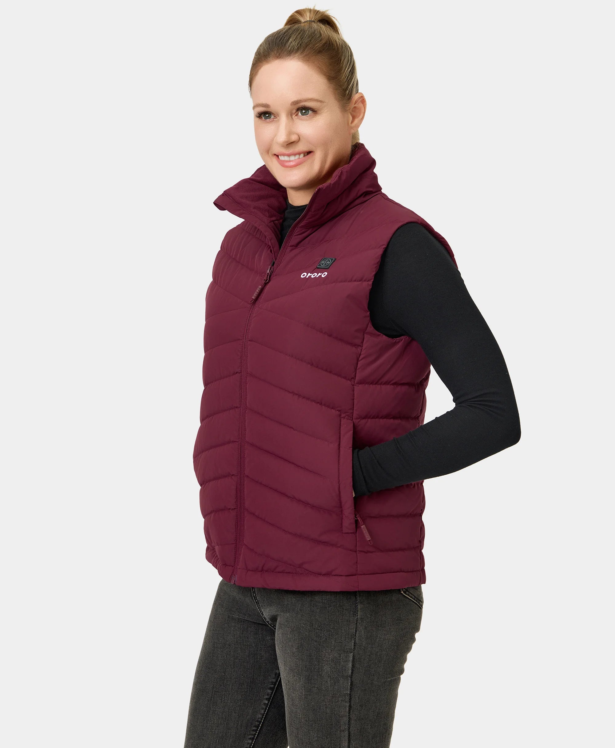 Women's Heated Lightweight Down Gilet - All Colours, Thumbnail 3