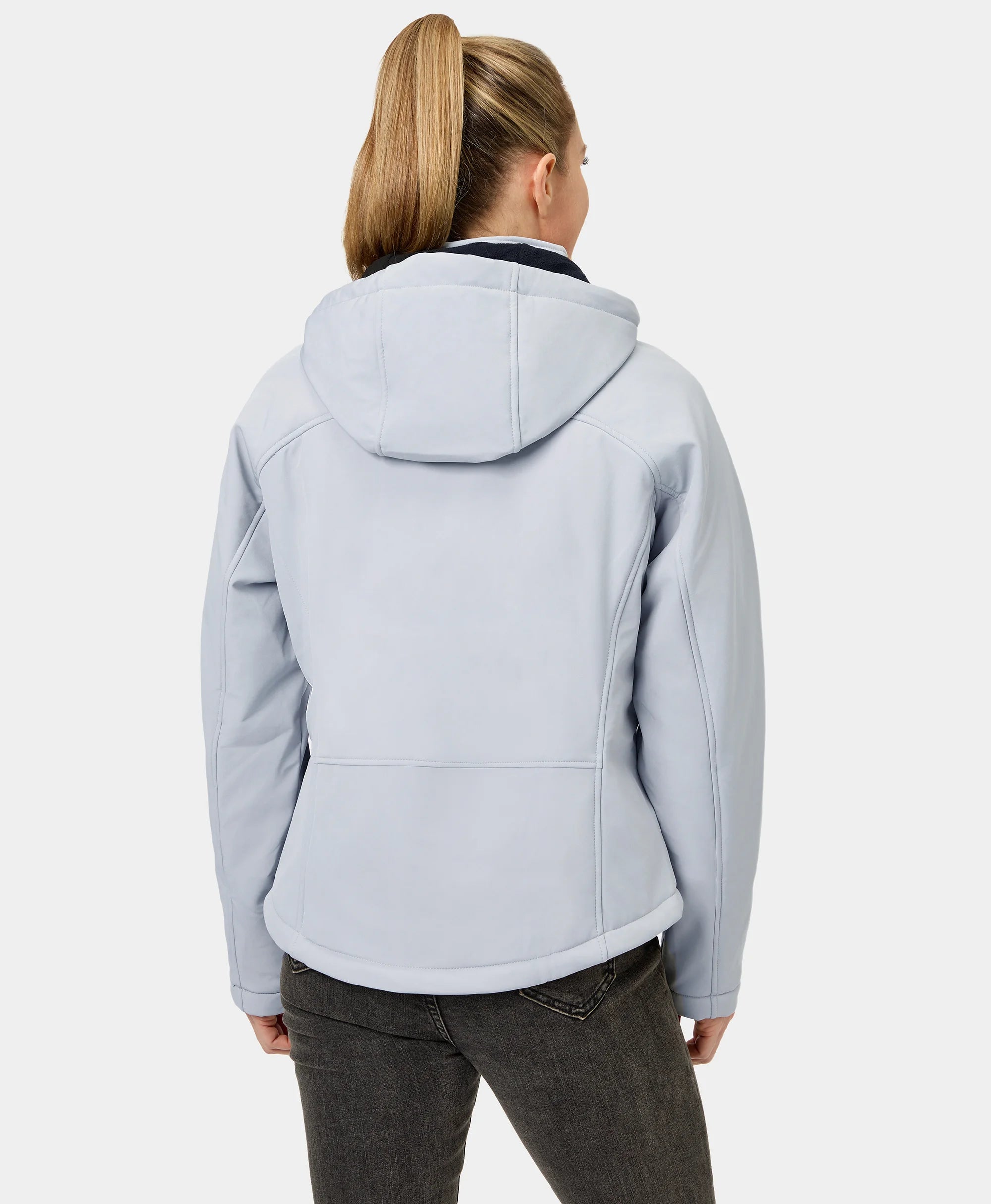 Women's Heated Jacket (4 Heating Zones) - Sharkskin Grey / Black & Red, Thumbnail 6