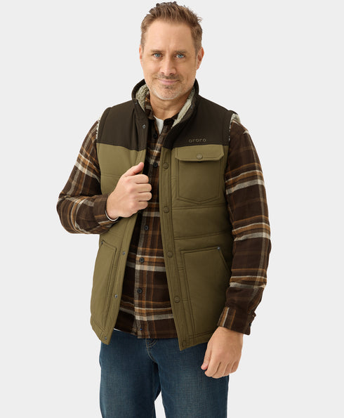 Sierra Men's Heated Sherpa Lined Gilet ,view 1