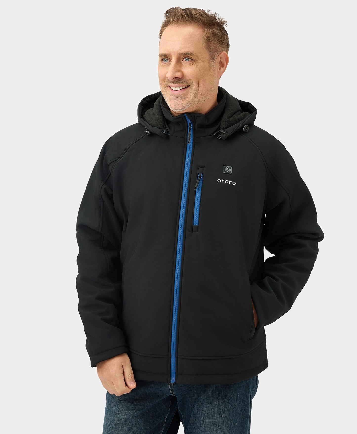 Men's Heated Jacket (4 Heating Zones) - Black & Blue