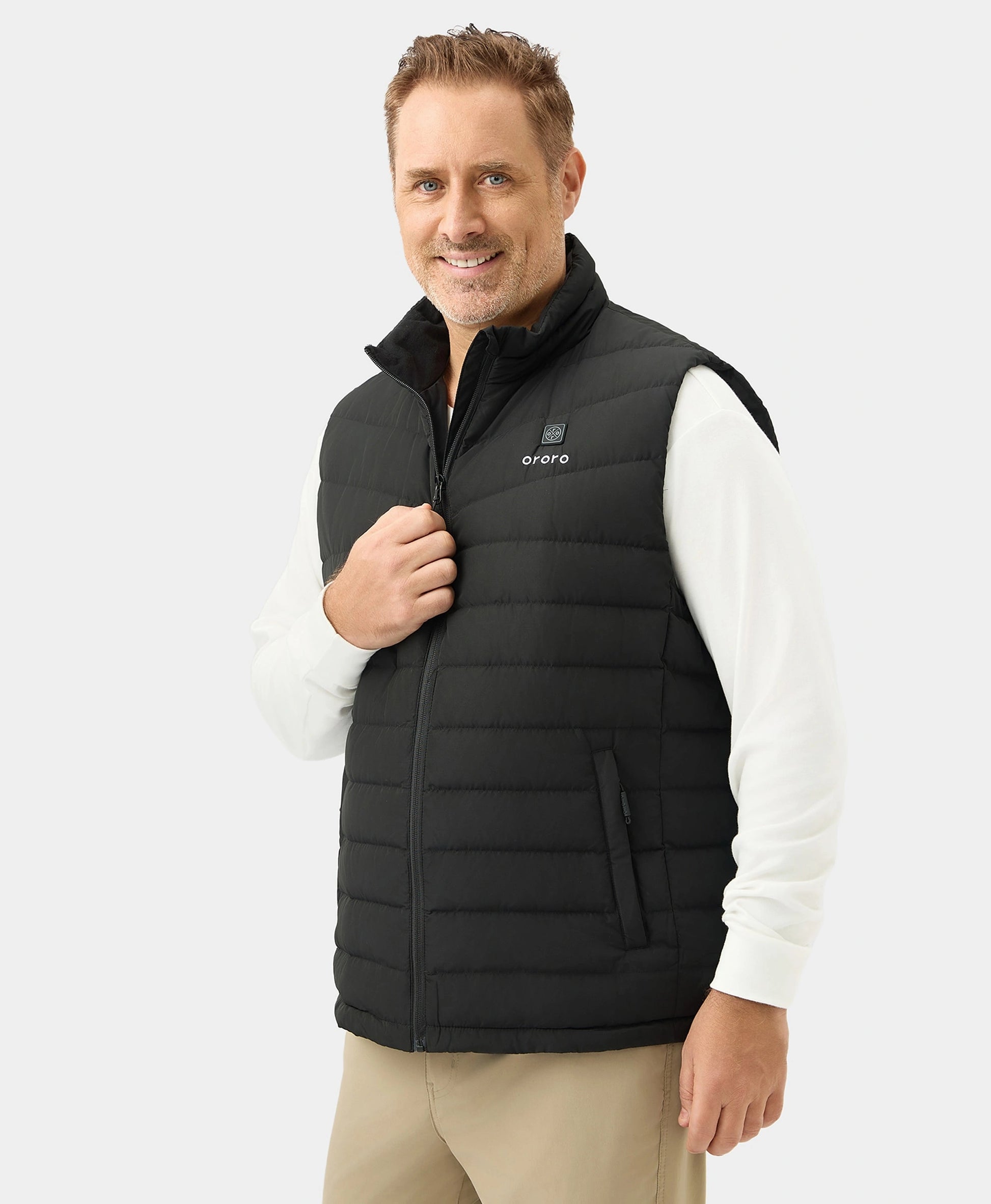 Men s Lightweight Heated Down Gilet ororo Heated Apparel ororo United Kingdom