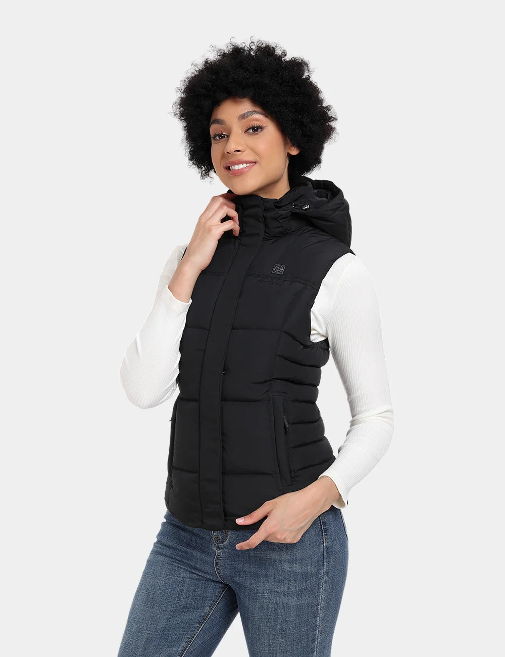 Women's Heated Down Gilet - Slim Fit, Thumbnail 3