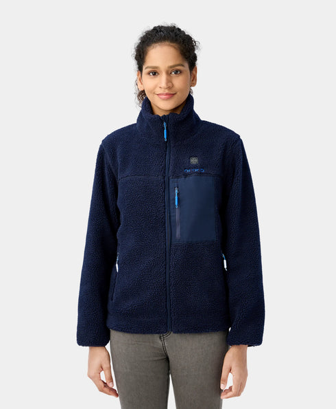 Women's Colorblock Recycled Fleece Heated Jacket view 1