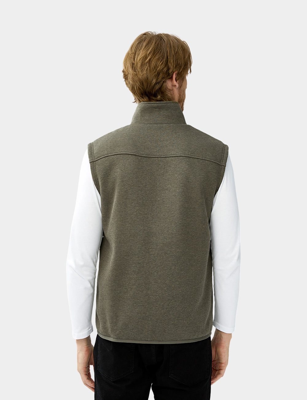 Men's Heated Fleece Vest Green