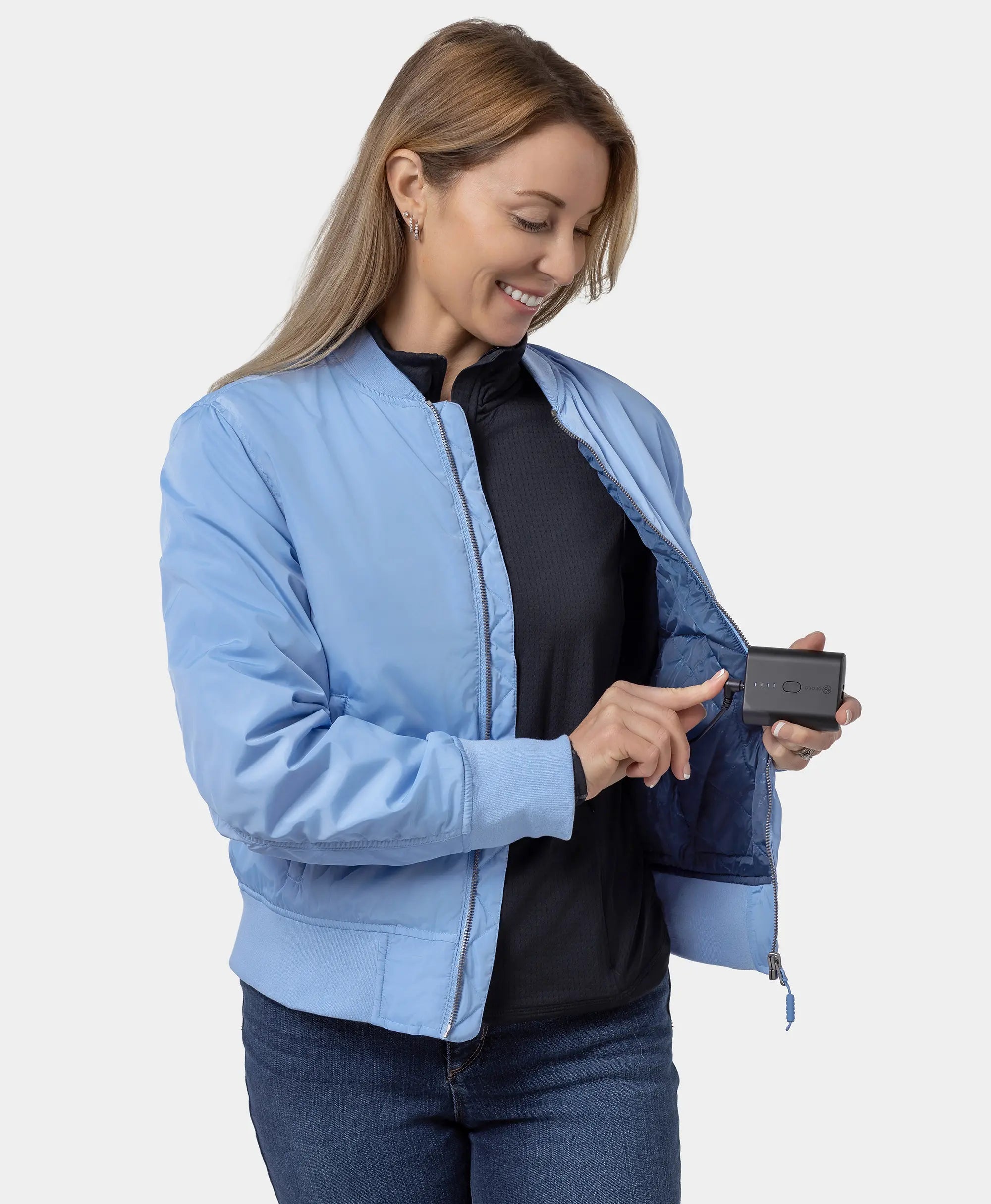 (Open-box) Cityscape Women's Heated Bomber Jacket, Thumbnail 17