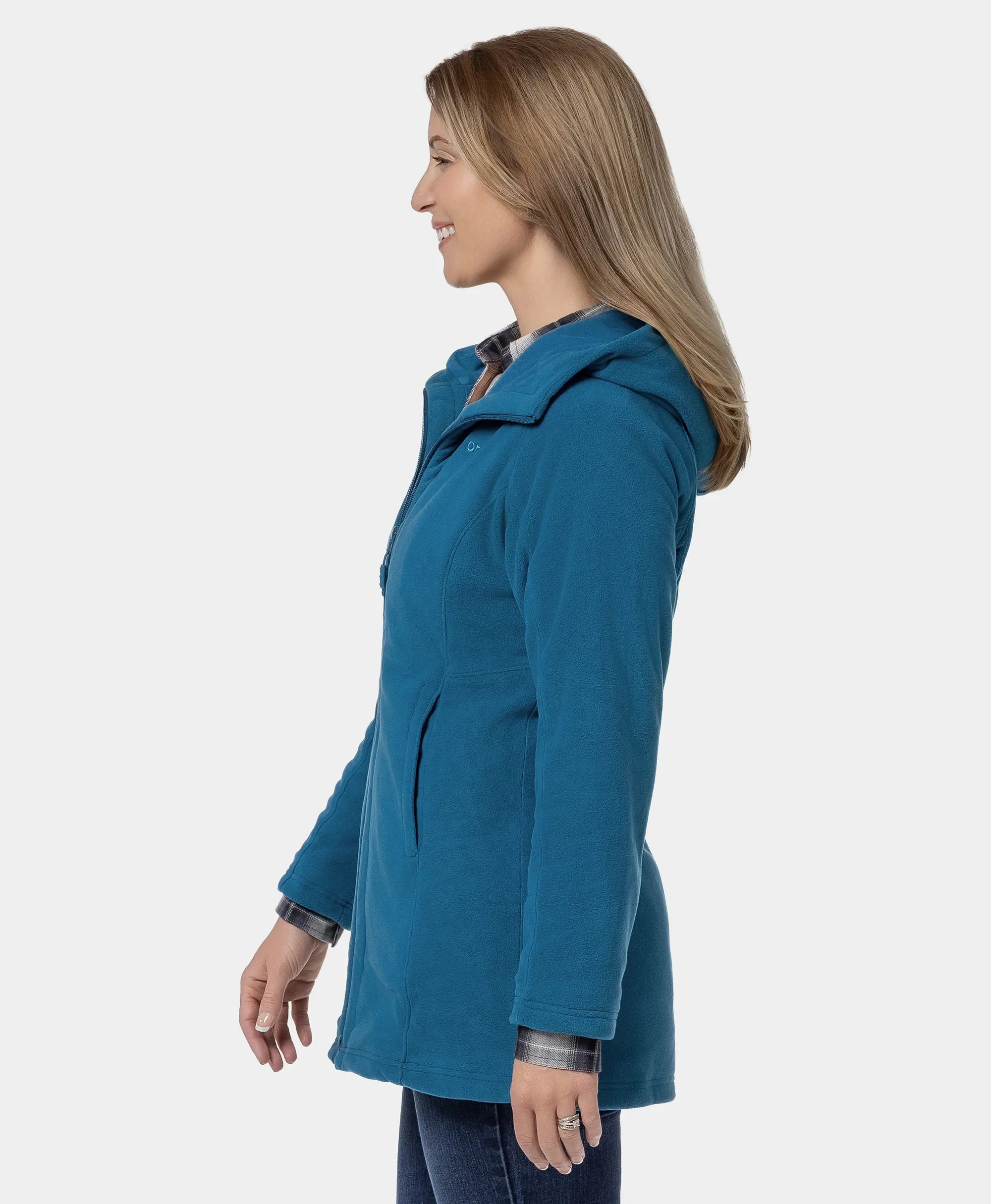 (Open-box) Felicity Women's Heated Fleece Hoodie Jacket, Thumbnail 4