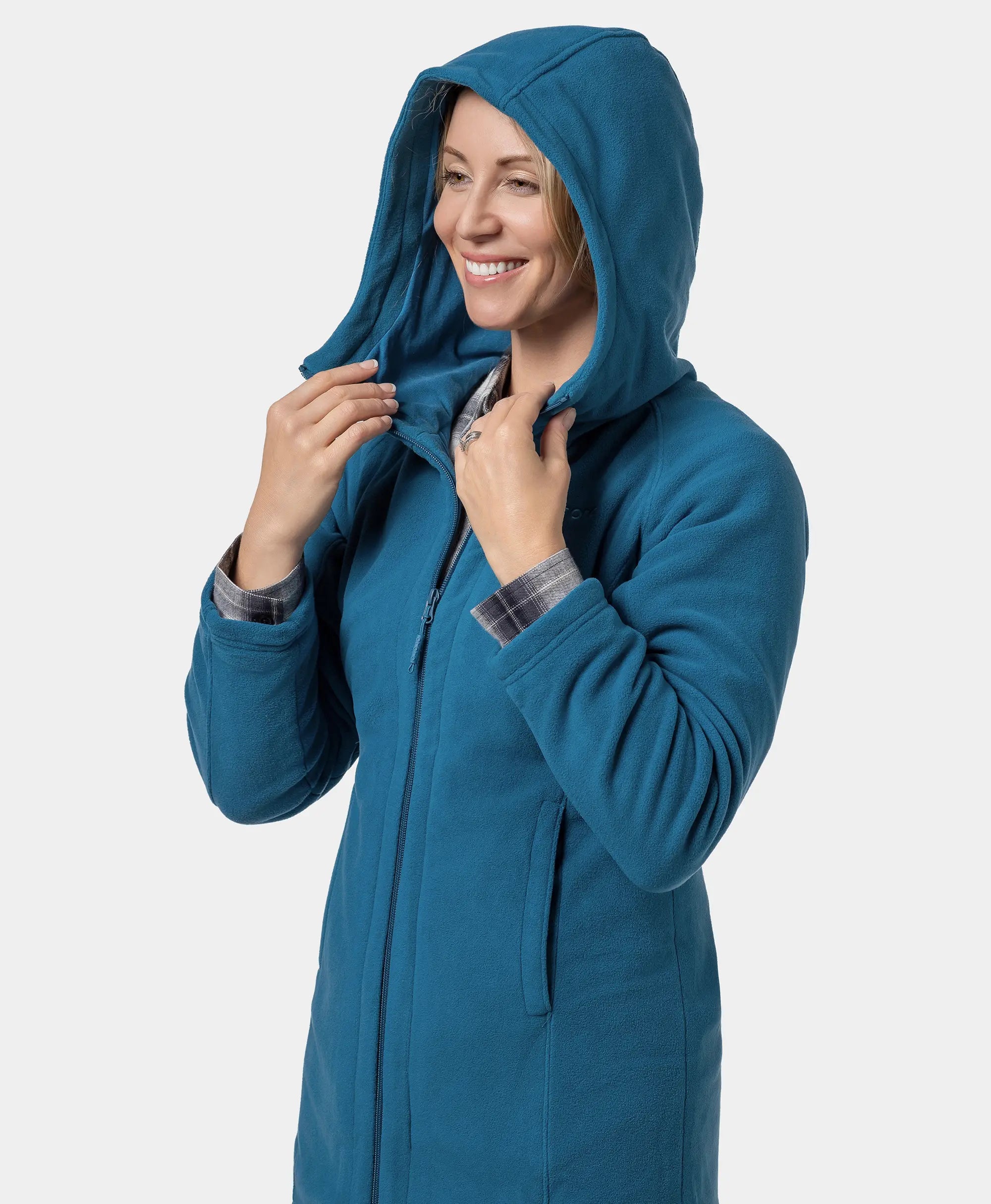 (Open-box) Felicity Women's Heated Fleece Hoodie Jacket, Thumbnail 5