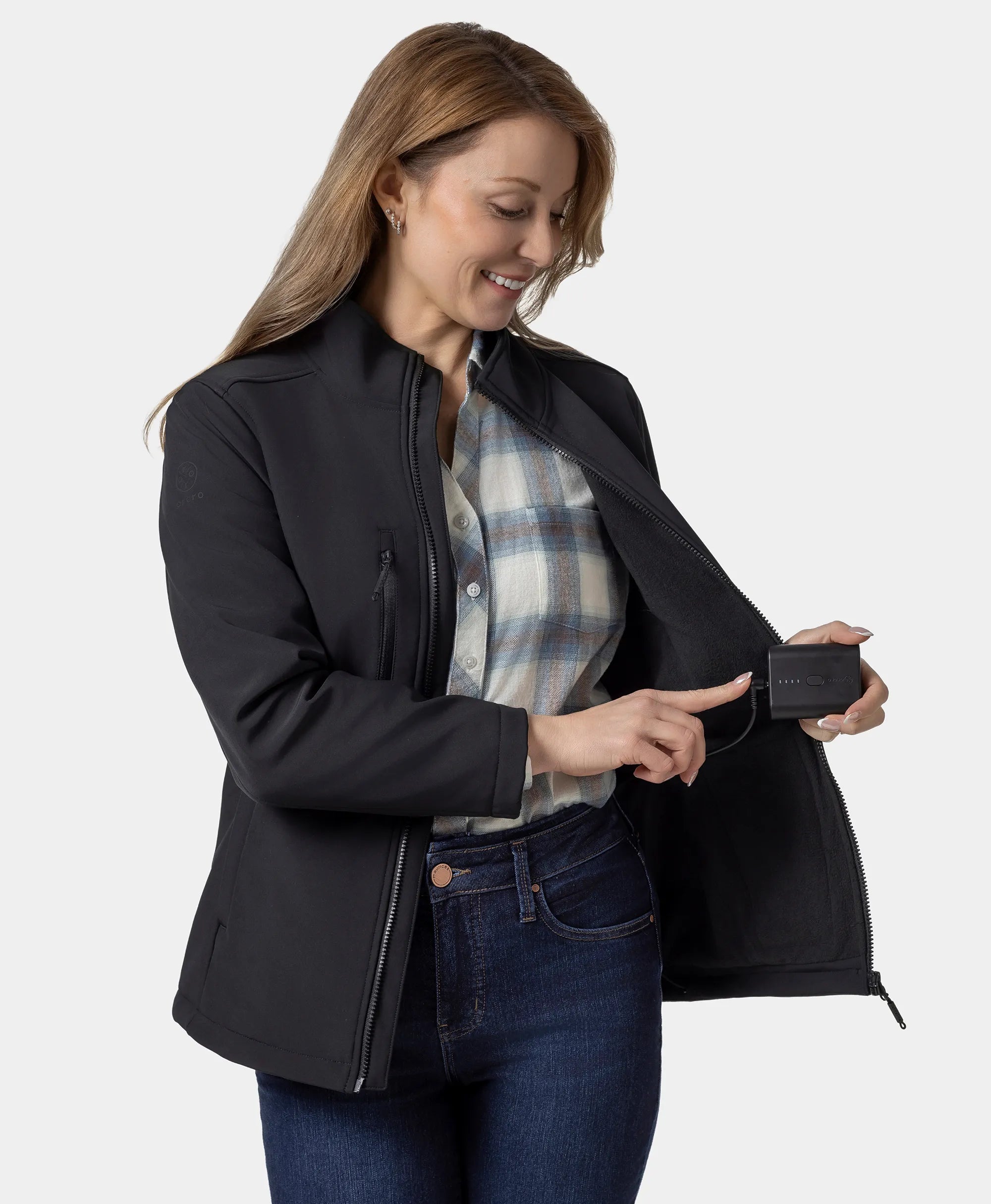 Maverick SureWarm® Women's 6-Zone Dual-Control Heated Softshell Jacket, Thumbnail 19