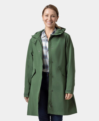 Downtown Women's Heated Rain Trench