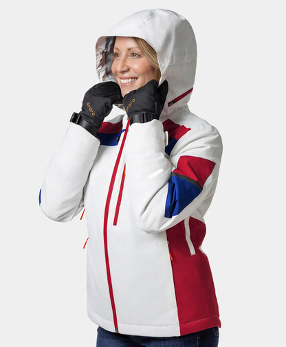 St. Moritz Women's Heated Snow Jacket - White