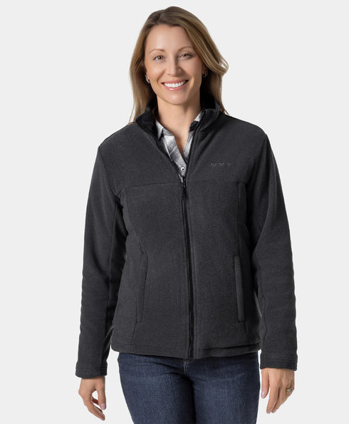 River Ridge Women's 4-Zone Fleece Liner Heated Jacket - Black ,view 1