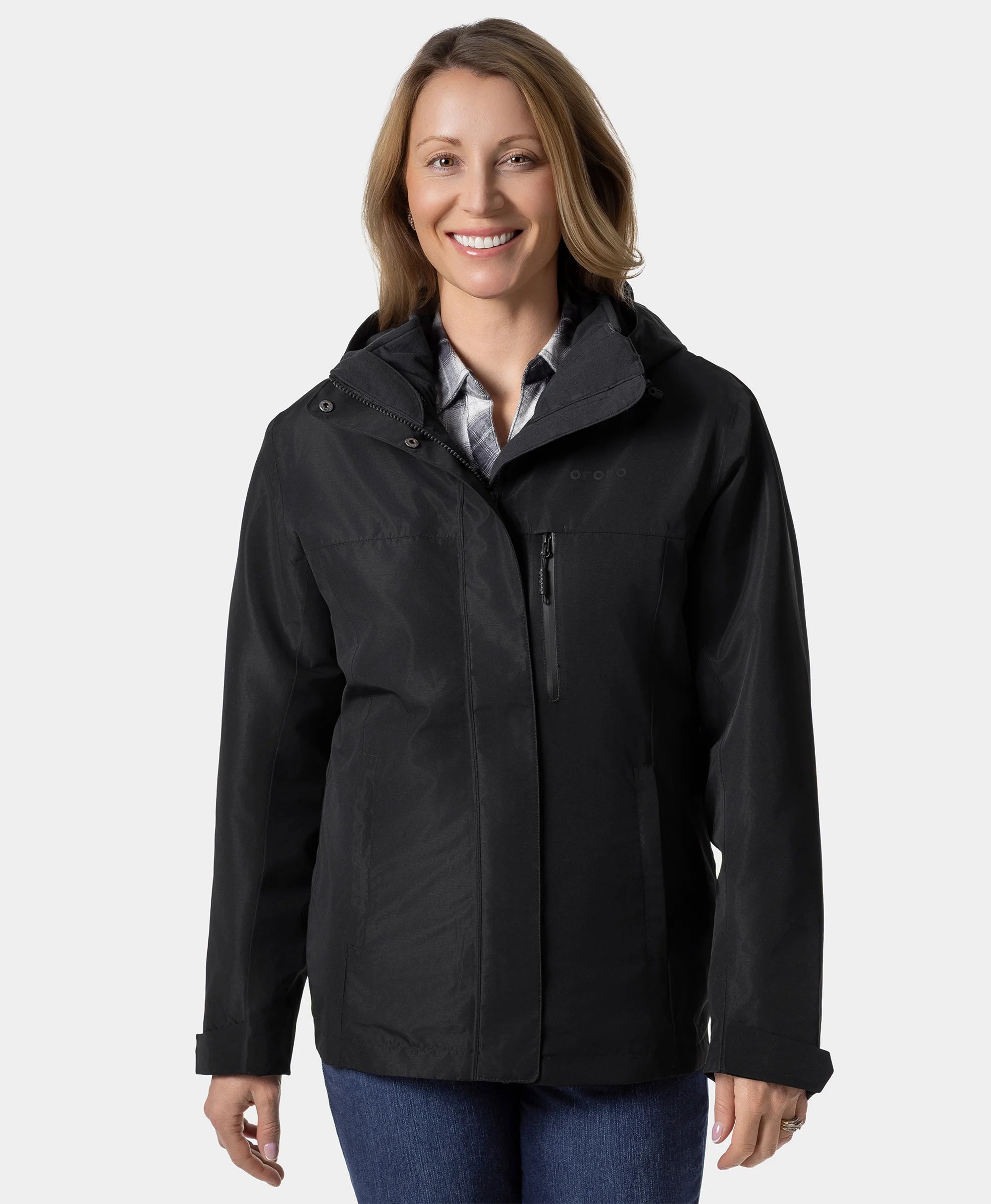River Ridge Women's  3-in-1 Heated Jacket - Black