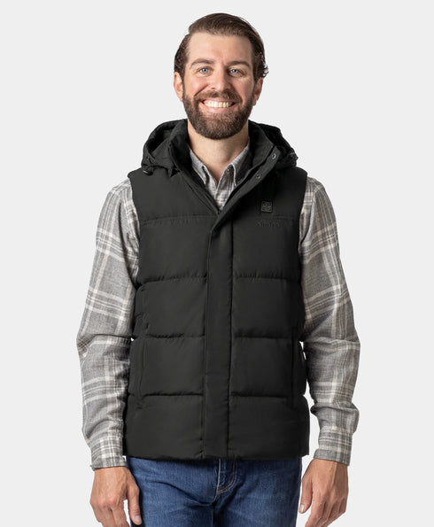 Men's Heated Down Gilet - Black ,view 1