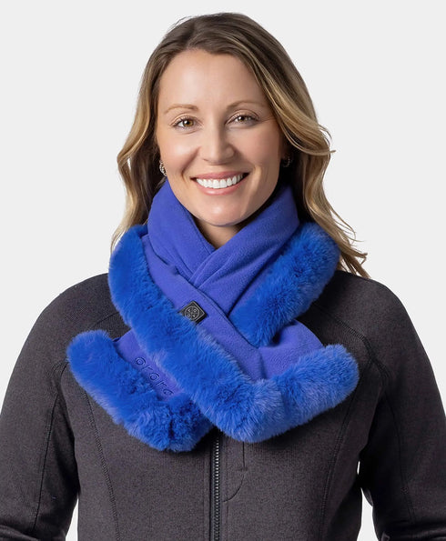Queen Cove Unisex 1-Zone Heated Faux Fur Fleece Scarf ,view 1