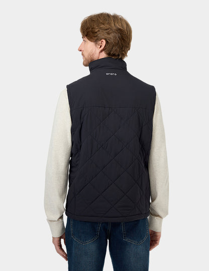 Men's Heated Quilted Gilet - Blue/Black/Green