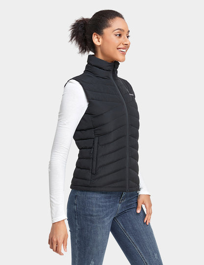 Women's Heated Lightweight Down Vest - Black