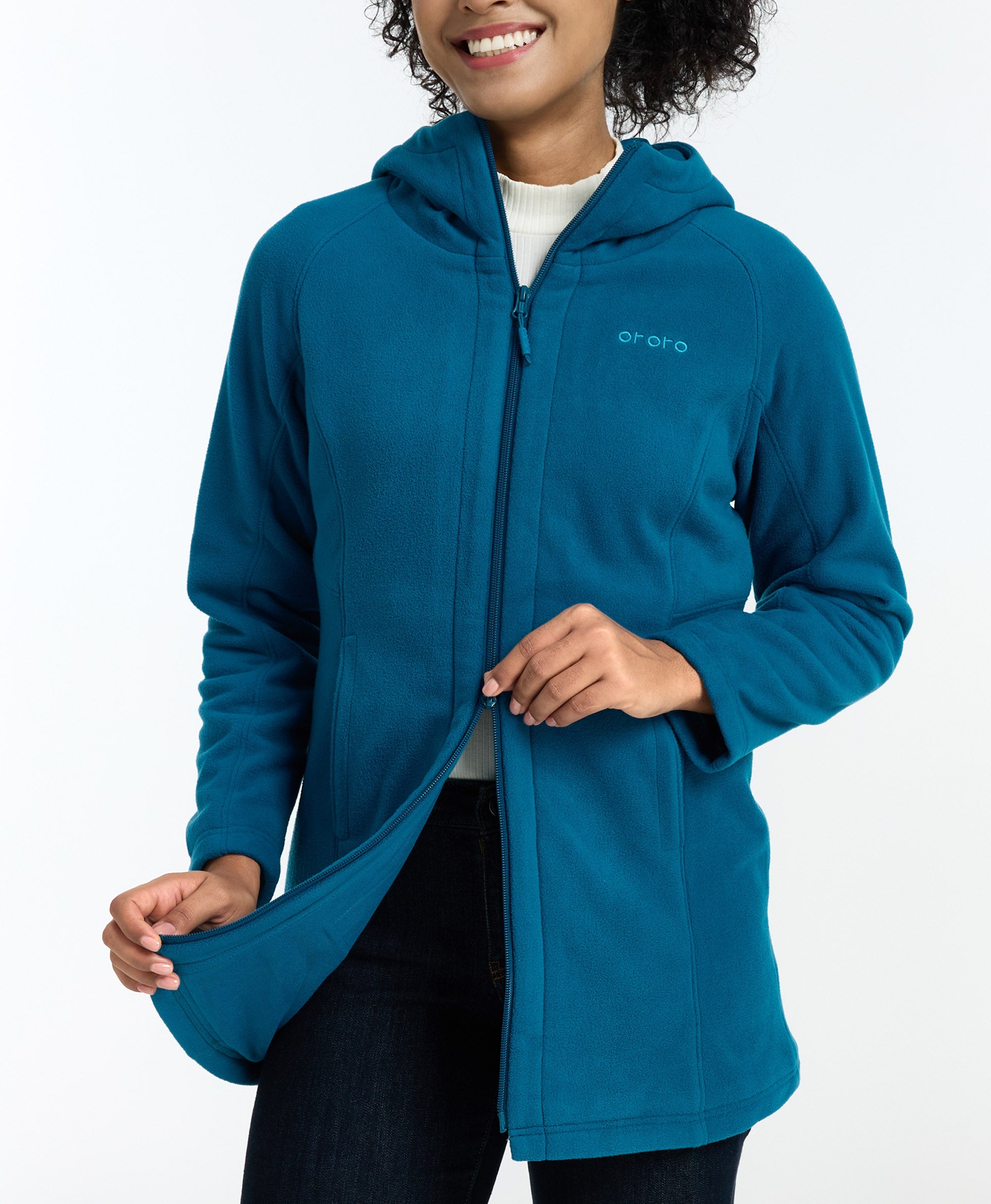 (Open-box) Felicity Women's Heated Fleece Hoodie Jacket, Thumbnail 12